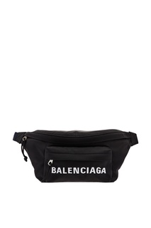 Черная поясная сумка Wheel Balenciaga Man