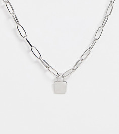 Ожерелье с подвеской-замком DesignB London - Серебряный