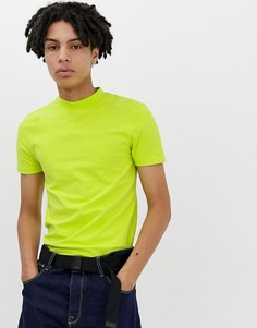 Зеленая обтягивающая футболка COLLUSION - Желтый