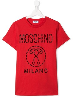 Moschino Kids футболка с принтом логотипа