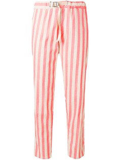 White Sand striped slim fit trousers