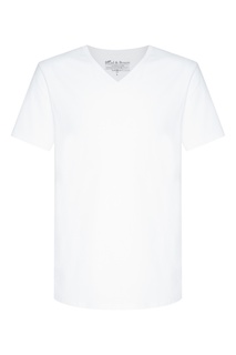 Белая футболка с V-образным вырезом Bread&Boxers