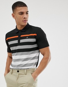 Черное поло Calvin Klein Golf - Оранжевый