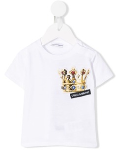 Dolce & Gabbana Kids футболка с принтом короны