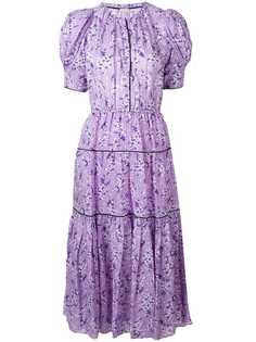 Ulla Johnson расклешенное платье миди с цветочным принтом