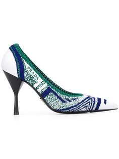 Prada intarsia knit pumps