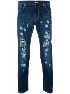 Les Hommes Urban джинсы скинни с эффектом потертости