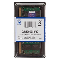 Модуль памяти KINGSTON VALUERAM KVR800D2S6/2G DDR2 - 2Гб 800, SO-DIMM, Ret