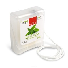 Radius - Нить зубная со вкусом мяты Floss Vegan Xylitol Mint 55 Yds, 50 метров