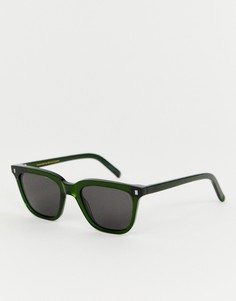 Квадратные солнцезащитные очки в зеленой оправе Monokel Eyewear Robotnik - Зеленый
