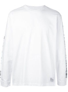 White Mountaineering logo print long sleeve top