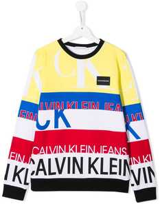 Calvin Klein Kids толстовка в полоску