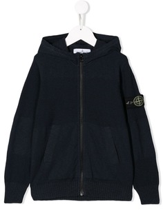 Stone Island Junior трикотажная куртка с капюшоном