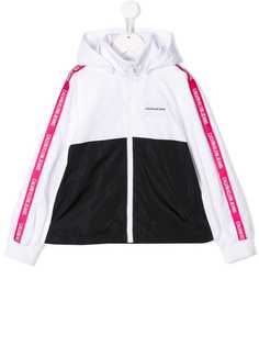 Calvin Klein Kids спортивная куртка с капюшоном и логотипом