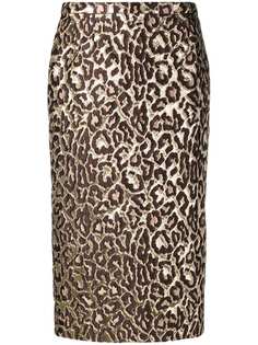 Rochas юбка с леопардовым принтом