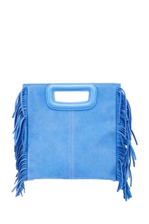 Голубая замшевая сумка M Bag Maje