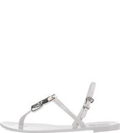 Белые сандалии с нашивками Karl Lagerfeld