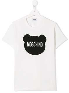 Moschino Kids футболка с принтом логотипа