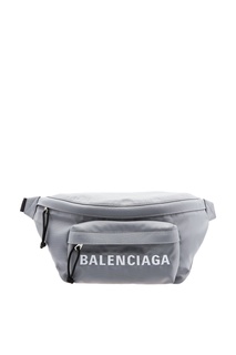 Серая поясная сумка с логотипом Balenciaga Man