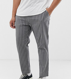 Зауженные брюки в серую полоску ASOS DESIGN Plus - Серый