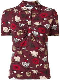 Salvatore Ferragamo Vintage рубашка-поло с цветочным принтом 1970-х годов