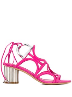 Salvatore Ferragamo Flower Heel Gancini sandals