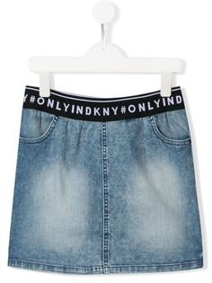 Dkny Kids straight mini denim skirt