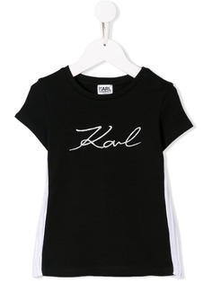 Karl Lagerfeld Kids футболка с вышитым логотипом