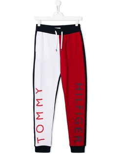 Tommy Hilfiger Junior спортивные брюки дизайна колор-блок