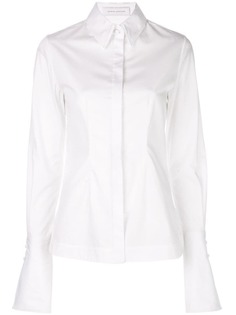 Marina Moscone рубашка с удлиненными рукавами