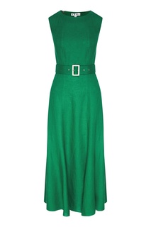 Зеленое платье с поясом Erma