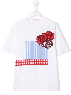 Marni Kids футболка с принтом