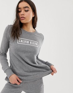 Серый свитшот с логотипом Calvin Klein Performance - Серый