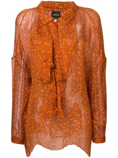 Aspesi шифоновая блузка с цветочным принтом
