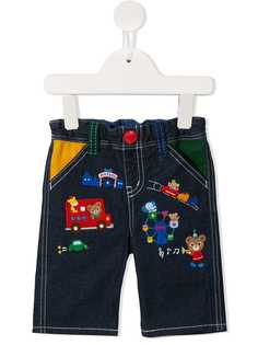 Miki House джинсы Teddy с вышивкой