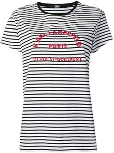 Karl Lagerfeld полосатая футболка с логотипом
