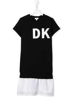 Dkny Kids многослойное платье-футболка