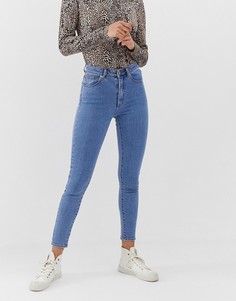 Укороченные джинсы скинни с завышенной талией Abrand - Синий