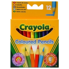Карандаши цветные Короткие 12шт Crayola