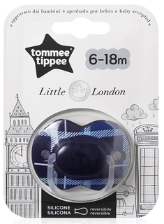 Пустышка силиконовая Лондон с 6 мес. синяя Tommee Tippee
