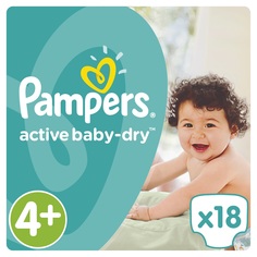 Подгузники Active Baby-Dry 4+ (9-16 кг) 18 шт. Procter & Gamble