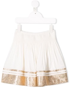 Chloé Kids юбка с эффектом металлик