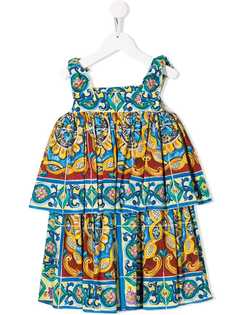 Dolce & Gabbana Kids платье с цветочным узором