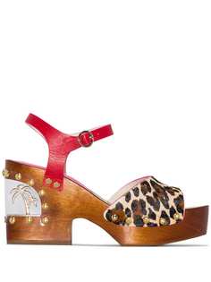 Sophia Webster Paradise leopard print wedge sandals