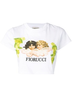 Fiorucci укороченная футболка Angels с принтом