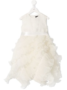 Oscar De La Renta Kids платье Charlotte с оборками из органзы