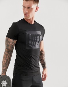 Черная футболка с принтом HIIT - Черный