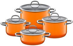 Наборы посуды из нержавеющей стали Silit Passion Colours Набор кастрюль 4пр. Passion Orange
