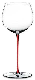 Бокалы для белого вина Riedel Fatto a Mano - Фужер Oaked Chardonnay 620 мл хрустальное стекло с красной ножкой 4900/97R