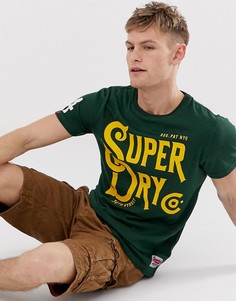 Футболка с надписью 34TH street Superdry - Зеленый